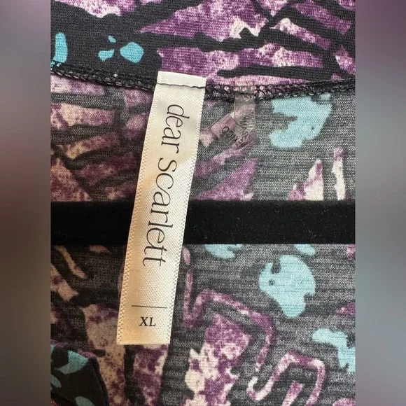 Dear Scarlett Vibrant Purple and Teal Blouse - Picture 3 of 6